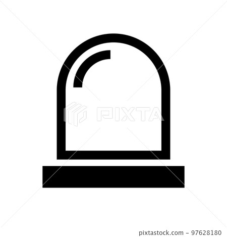 簡單的旋轉燈圖標。緊急警報器。向量。 97628180