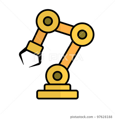 Robot arm icon. manufacturing industry. vector. 97628188