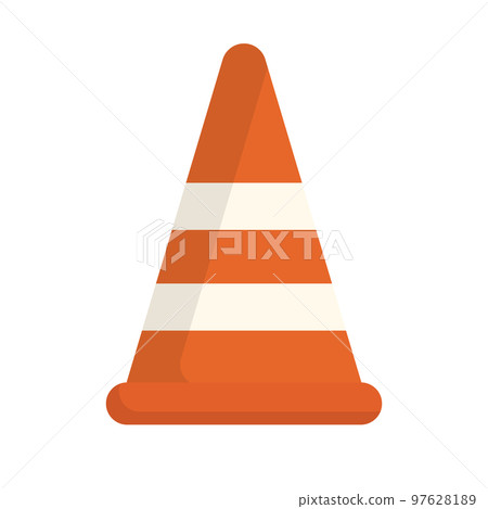 Triangular cone icon. color cone. Construction site. vector. 97628189