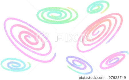 Rainbow line Planet illustrations 97628749