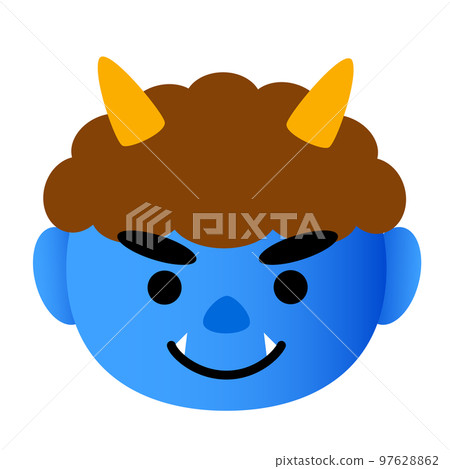 Blue demon. Setsubun image. Blue demon. Setsubun image. 97628862