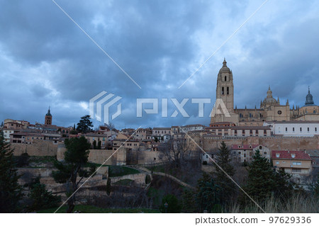Panoramic view of Segovia, Spain Panoramic view of Segovia, Spain 97629336