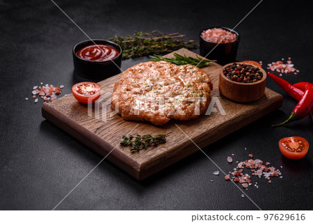 Delicious fresh grilled turkey meat steak Delicious fresh grilled turkey meat steak 97629616