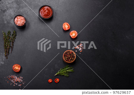 Delicious fresh grilled turkey meat steak  97629637