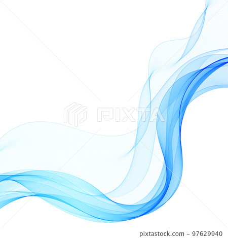 Abstract blue wave. Isolated lines on white background. eps 10 Abstract blue wave. Isolated lines on white background. eps 10 97629940