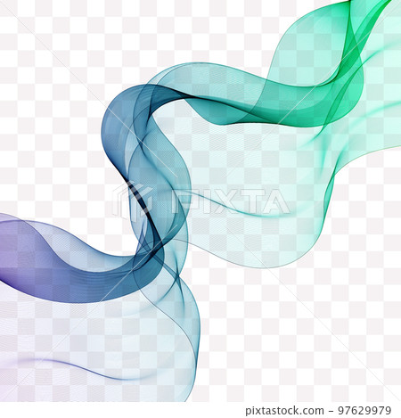 Abstract vector colorful background. The design element is a colored wave. Template for advertising, computer background 97629979