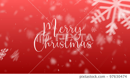 Abstract Christmas Snowflakes background. Falling Christmas snow flake pattern fall isolated on Red. 97630474
