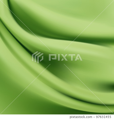 Green folded fabric. Textile advertising. Abstract illustration. eps 10 Green folded fabric. Textile advertising. Abstract illustration. eps 10 97631455