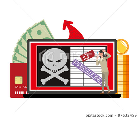Image illustration of personal information leakage Image illustration of personal information leakage 97632459