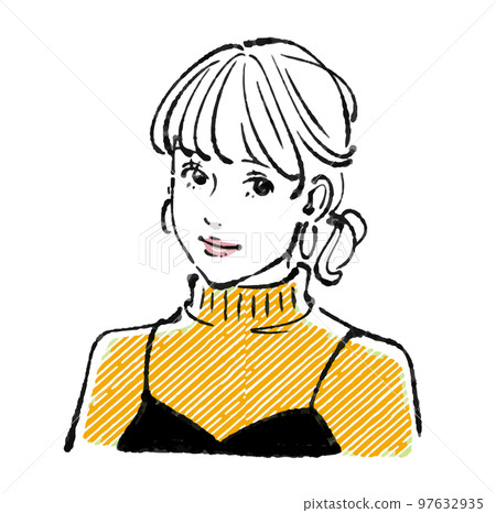 Female illustration material 97632935