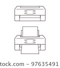 2種打印機插圖 97635491