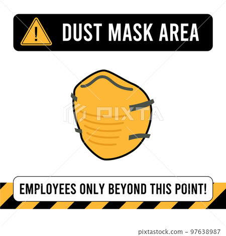 Dust Mask Area Construction Safety Poster Dust Mask Area Construction Safety Poster 97638987