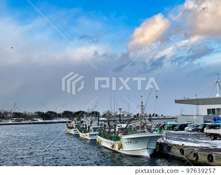 Squid fishing boat Squid fishing boat 97639257