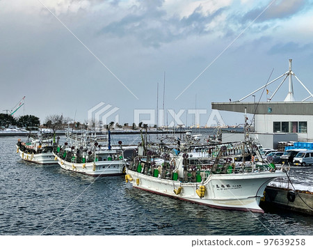 Squid fishing boat Squid fishing boat 97639258