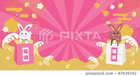 兔年新年特賣背景圖 兔年新年特賣背景圖 97639342