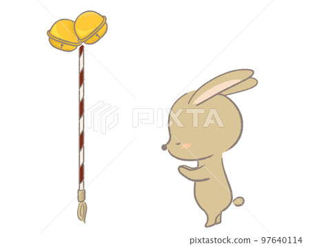 兔子過年帶台詞的插圖 97640114