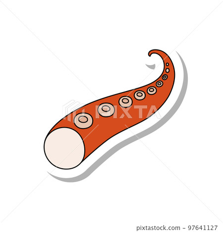 Sticker style single item icon octopus legs Sticker style single item icon octopus legs 97641127