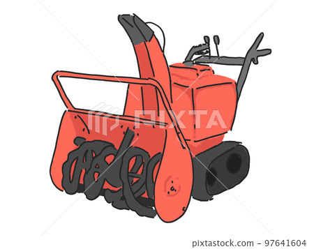 Red snow blower illustration material 97641604