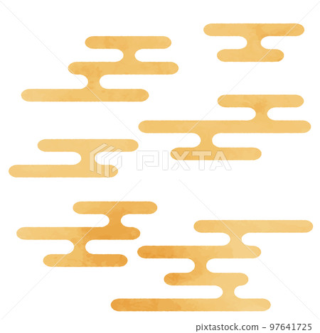 Illustration of gold haze pattern with watercolor touch 97641725