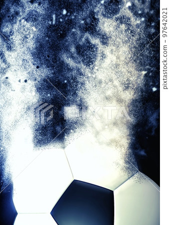 3d illustration of composite explosion effect on soccer ball 3d illustration of composite explosion effect on soccer ball 97642021