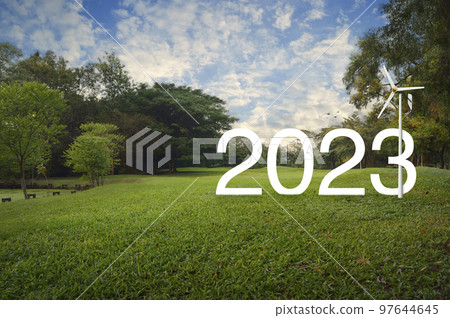 Happy new year 2023 ecological cover concept Happy new year 2023 ecological cover concept 97644645