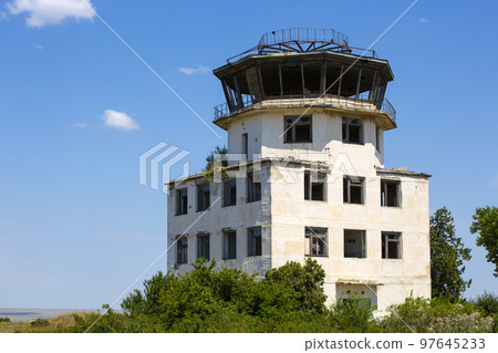 old abandoned control tower at the old airport old abandoned control tower at the old airport 97645233