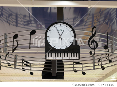Wall clock inside Takasaki Station Wall clock inside Takasaki Station 97645450
