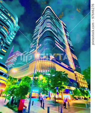 日比谷Midtown Tokyo聳立在日比谷的夜晚！ ️ 97646276