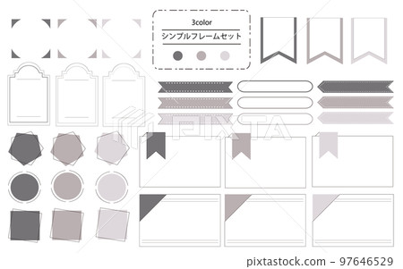 Easy-to-use simple and fashionable frame set monotone color 97646529