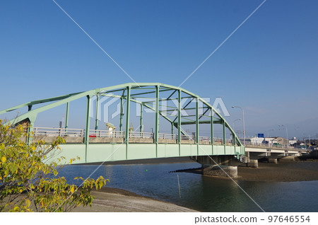 Scenery of an arch bridge in Saijo City, Ehime Prefecture 97646554