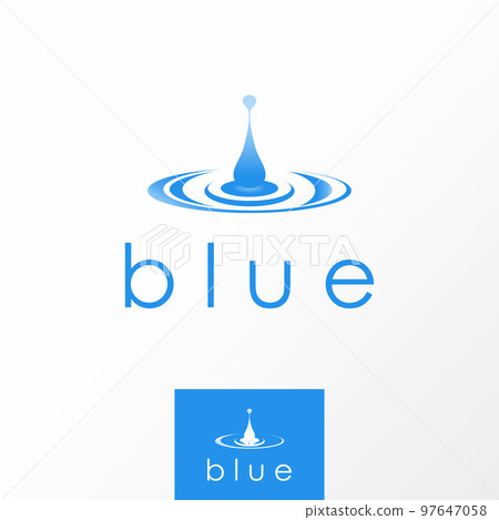 water that fall to water surface image graphic icon logo design abstract concept vector stock. Can be used as symbols related to nature or plumbing. 97647058