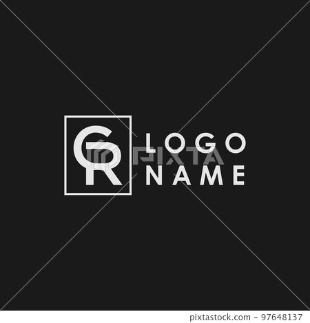 letter or word GR san serif font in connected image graphic icon logo design abstract concept vector stock. Can be used as a symbol related to initial or monogram. 97648137
