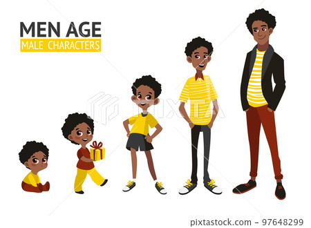 Set of characters in cartoon flat style. Set of characters in cartoon flat style. 97648299
