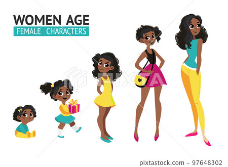 Set of characters in cartoon flat style. Set of characters in cartoon flat style. 97648302