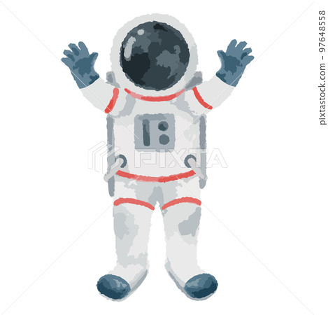 宇航員水彩風格插圖 97648558