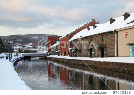 Otaru Canal in winter at dusk (Otaru City, Hokkaido) Otaru Canal in winter at dusk (Otaru City, Hokkaido) 97650358