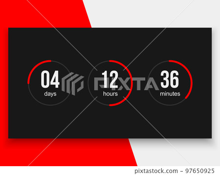 Countdown timer vector modern clock counter - Stock Illustration ...
