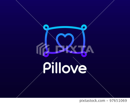 Pillove vector creative logo concept Pillove vector creative logo concept 97651069