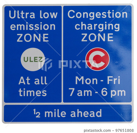 ULEZ (Ultra low emission zone) and C (Congestion charging zone) ULEZ (Ultra low emission zone) and C (Congestion charging zone) 97651808