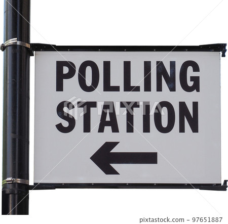 Polling station sign transparent PNG 97651887