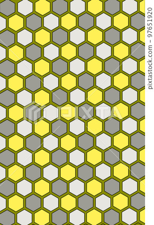 Honeycomb pattern. Colors: gray, yellow, white Honeycomb pattern. Colors: gray, yellow, white 97651920