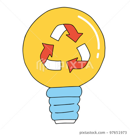 反映環境問題的回收插圖圖標 97651973