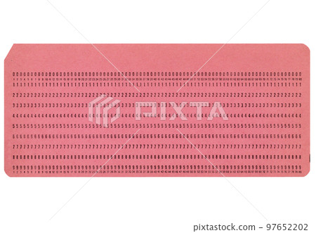 Punched card transparent background 97652202