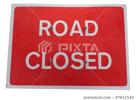 road closed sign transparent PNG 97652549