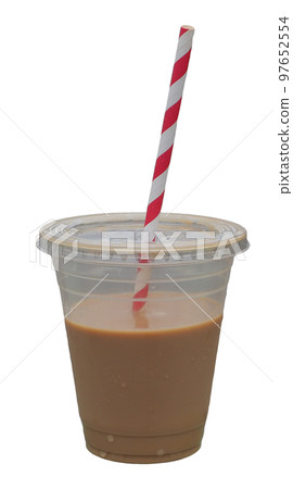 latte in plastic cup transparent PNG 97652554