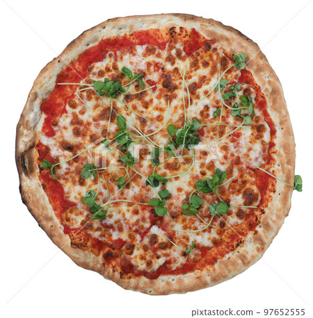 margherita pizza baked food transparent PNG 97652555