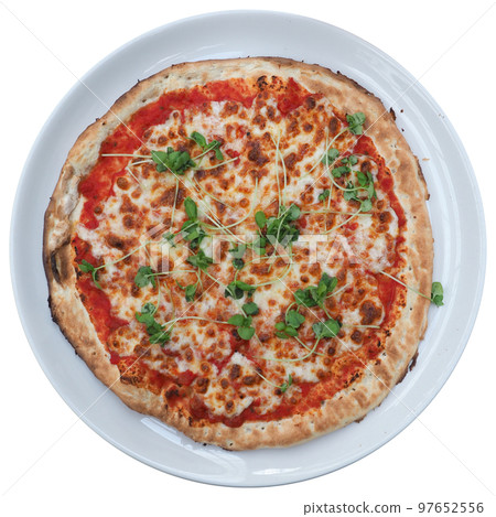 margherita pizza baked food transparent PNG 97652556