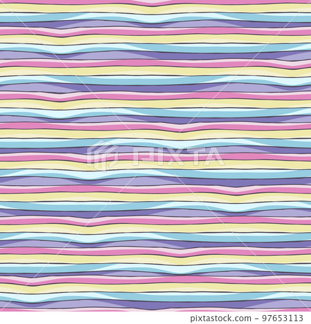 Vector pattern with rainbow. 97653113