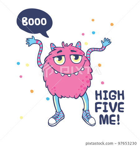 Cute monster illustration. 97653230
