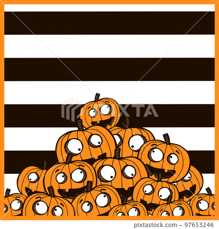 Halloween vector illustration with pumpkins. Halloween vector illustration with pumpkins. 97653246